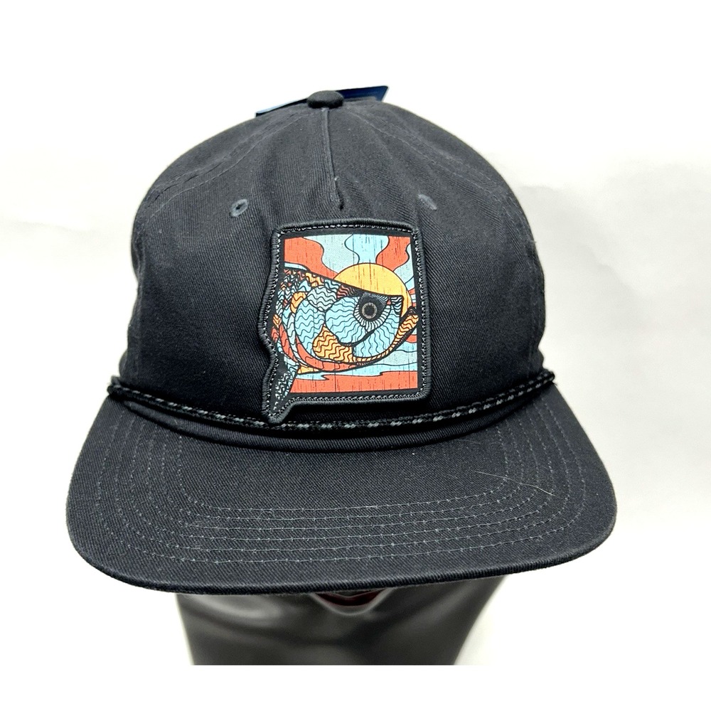 Columbia PFG Back Tack Nocturnal Blue Sunset Fish Rope Brim Snapback Hat (Y2)